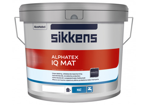 Sikkens Alphatex IQ Mat / Сиккенс Альфатекс АйКью Мат Краска для внутренних и наружных работ акриловая глубокоматовая