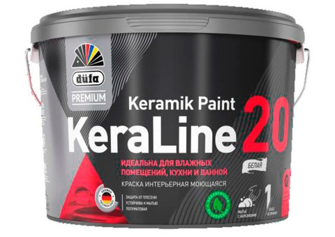 Düfa Premium KeraLine Keramik Paint 20 / Дюфа Премиум Кералайн Керамик Пейнт 20 Краска для влажных помещений полуматовая