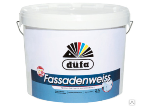 Dufa Retail Fassadenweiss / Дюфа Ритейл Фасаденвайс Краска фасадная водно-дисперсионная глубокоматовая