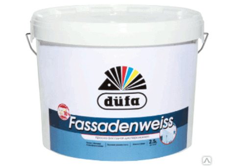 Dufa Retail Fassadenweiss / Дюфа Ритейл Фасаденвайс Краска фасадная водно-дисперсионная глубокоматовая