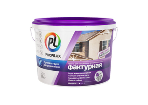 Profilux / Профилюкс ВД Фасадная фактурная Краска фасадная для внутренних и наружных работ матовая