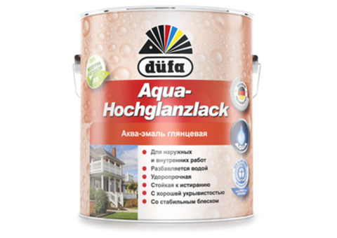 Dufa Aqua-Hochglanzlack/ Дюфа Аква Эмаль для дерева и металла акриловая глянцевая