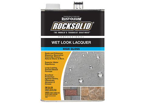 Rocksolid / Роксолид Лак по камню, кирпичу и бетону прозрачный высокоглянцевый