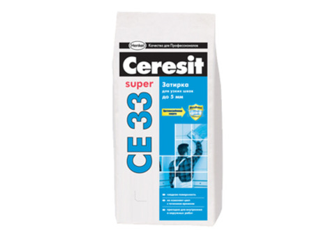 Ceresit СЕ 33 Comfort / Церезит ЦЕ 33 Комфорт Затирка для узких швов до 6 мм.