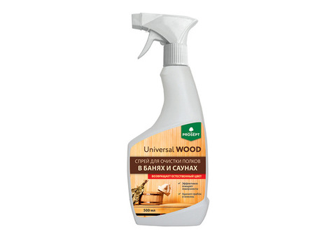 Prosept Universal Wood / Просепт Универсал Вуд Спрей для очистки полков в банях и саунах