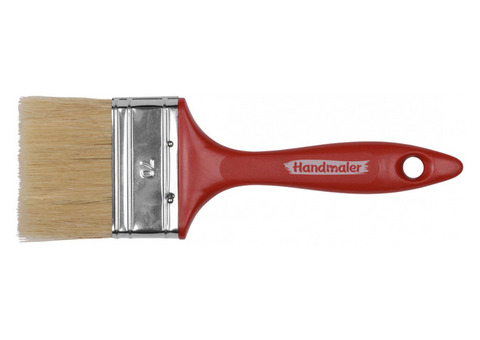 Handmaler Red / Хэндмалер Красный Кисть плоская светлая смешанная щетина пластиковая ручка