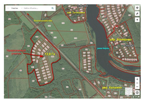 Земельный участок 12,8 Га в дер. Капшино Калязинского района Тверской области