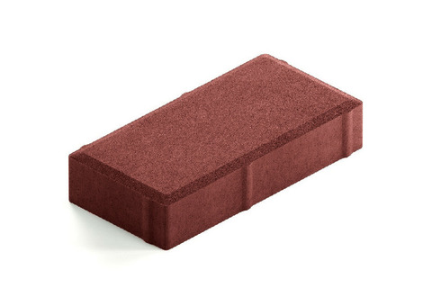 Брусчатка Steingot Лайт 40 из серого цемента с полным прокрасом прямоугольник красная 200х100х40 мм
