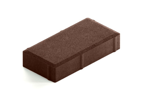 Брусчатка Steingot Лайт 40 из серого цемента с полным прокрасом прямоугольник темно-коричневая 200х100х40 мм