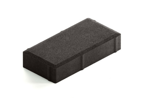 Брусчатка Steingot Лайт 40 из серого цемента с полным прокрасом прямоугольник черная 200х100х40 мм