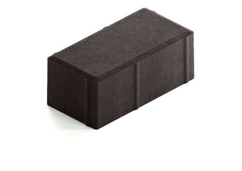 Брусчатка Steingot Сити 80 из серого цемента с полным прокрасом прямоугольник черная 200х100х80 мм
