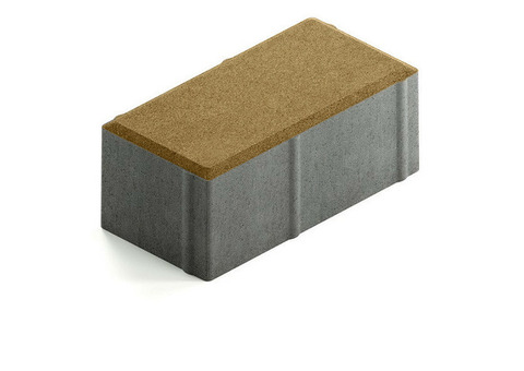 Брусчатка Steingot Сити 80 из серого цемента с частичным прокрасом прямоугольник оливковая 200х100х80 мм