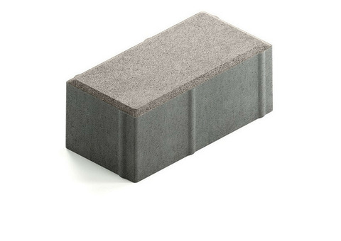 Брусчатка Steingot Сити 80 из серого цемента с частичным прокрасом прямоугольник светло-серая 200х100х80 мм