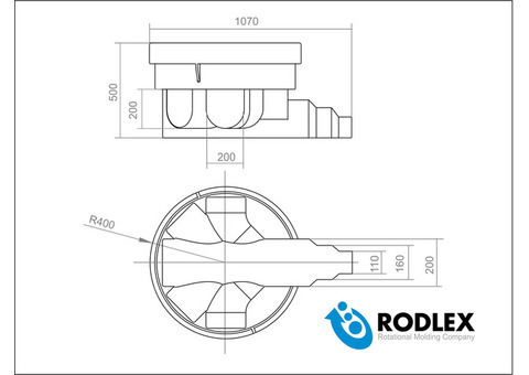 Колодец распределительный Rodlex R2-500/800 без крышки