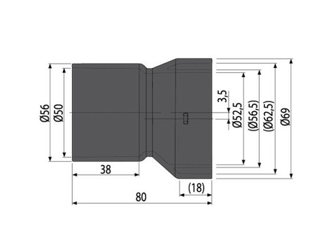 Горловина удлиняющая Alca Plast AVZ-P003