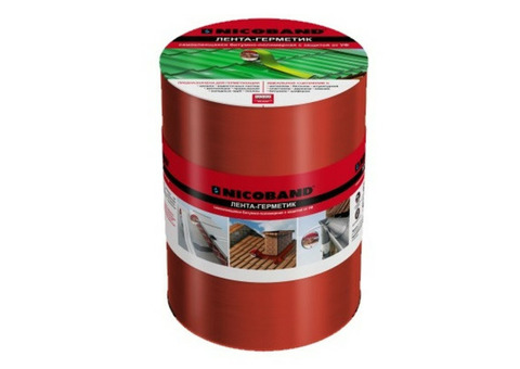 Лента герметизирующая Nicoband 3000х150 мм красная самоклеящаяся 8 рулонов в коробке