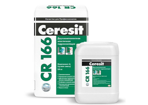 Гидроизоляция двухкомпонентная Ceresit CR 166 17 кг