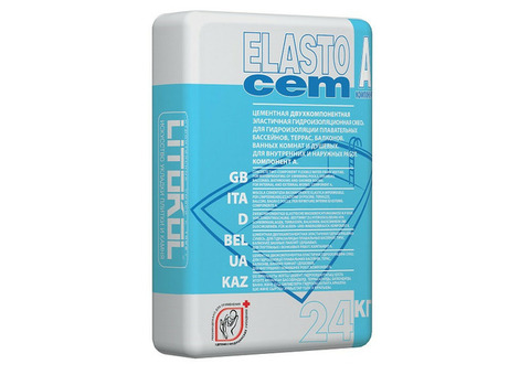 Смесь гидроизоляционная двухкомпонентная Litokol Elastocem компонент A 24 кг