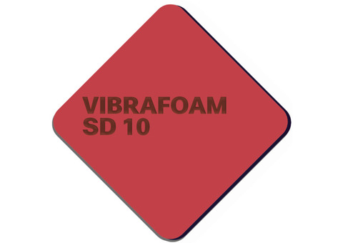 Виброизоляция полиуретановая Vibrafoam SD 10 2000х500х12,5 мм красная