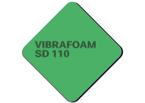 Виброизоляция полиуретановая Vibrafoam SD 110 2000х500х12,5 мм зеленая