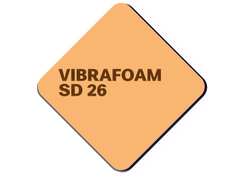 Виброизоляция полиуретановая Vibrafoam SD 26 2000х500х12,5 мм оранжевая