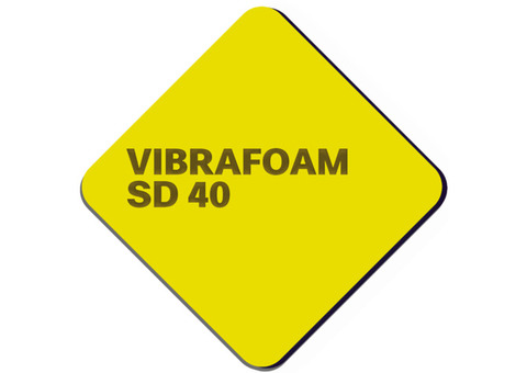 Виброизоляция полиуретановая Vibrafoam SD 40 2000х500х25 мм желтая