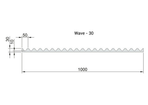 Панель звукоизоляционная Flexakustik Wave-30 серый графит 1000х1000х30 мм