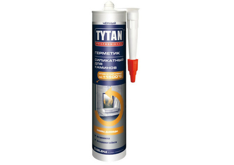 Герметик силикатный Tytan Professional для каминов черный 310 мл