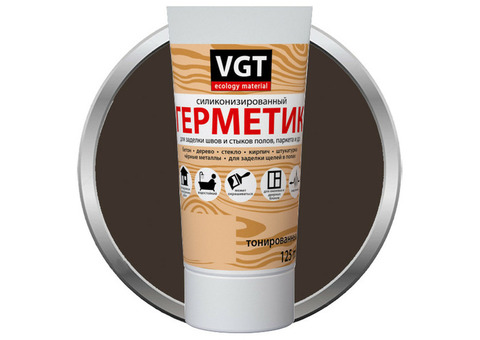 Герметик силиконизированный VGT венге 0,16 л