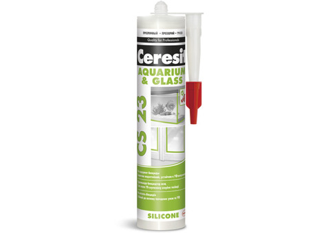 Герметик силиконовый Ceresit CS 23 для стекла и аквариумов прозрачный 280 мл