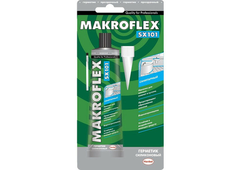Герметик силиконовый Makroflex SX101 санитарный прозрачный 85 мл