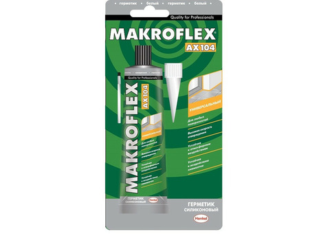Герметик силиконовый Makroflex АX104 универсальный белый 85 мл