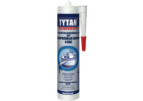 Герметик силиконовый Tytan Professional для акриловых ванн и ПВХ белый 310 мл