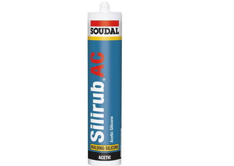 Силикон для остекления Soudal Silirub AC белый 280 мл 15 шт в упаковке