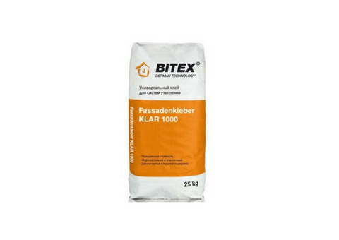 Клей для теплоизоляции Bitex Fassadenkleber 1000 зима 25 кг