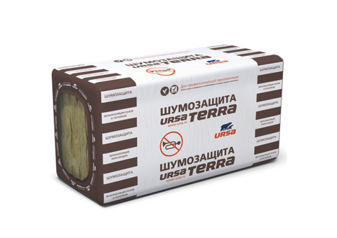 Теплоизоляция Ursa Terra 34 PN Шумозащита 1250х610х100 мм 5 плит в упаковке