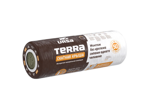 Теплоизоляция Ursa Terra 35 QN Скатная крыша 4500х1200х100 мм 1 штука в упаковке