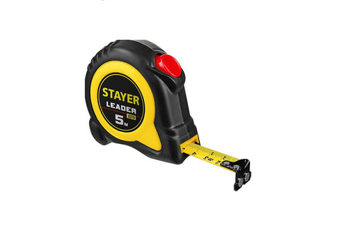 Рулетка с автостопом Stayer Leader 3402-05-19_z02 5 м х 19 мм