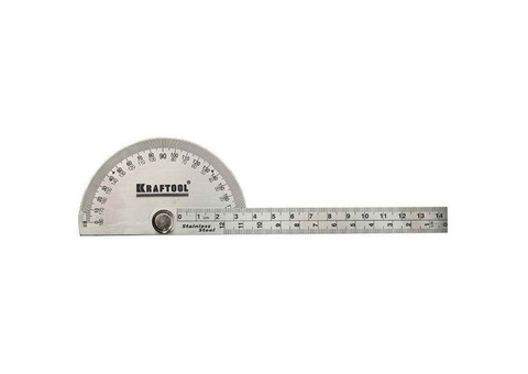 Транспортир Kraftool Protractor 34290 с линейкой 145 мм