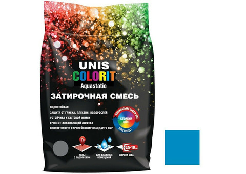 Затирка для швов Unis Colorit голубая 2 кг