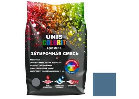 Затирка для швов Unis Colorit серо-голубая 2 кг