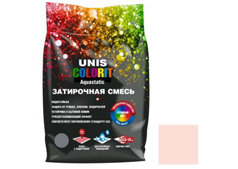 Затирка для швов Unis Colorit темно-розовая 2 кг