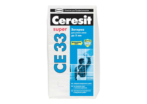 Затирка цементная Ceresit CE 33 Super белая 25 кг