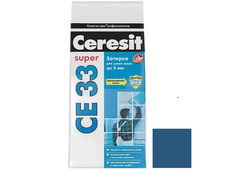 Затирка цементная Ceresit CE 33 Super №88 темно-синяя 2 кг