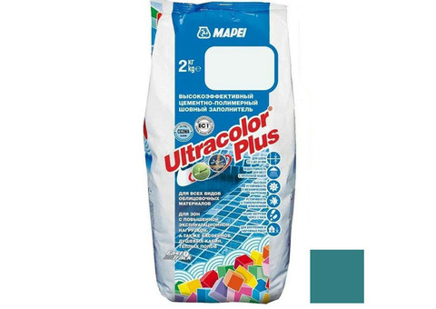 Затирка цементная Mapei Ultracolor Plus №171 бирюзовая 2 кг