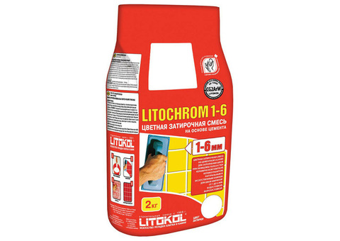 Затирка цементная для швов Litokol Litochrom 1-6 C.00 белая 2 кг