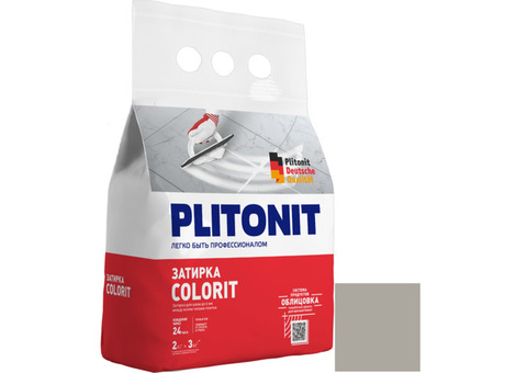 Затирка цементная для швов Plitonit Colorit серая 2 кг