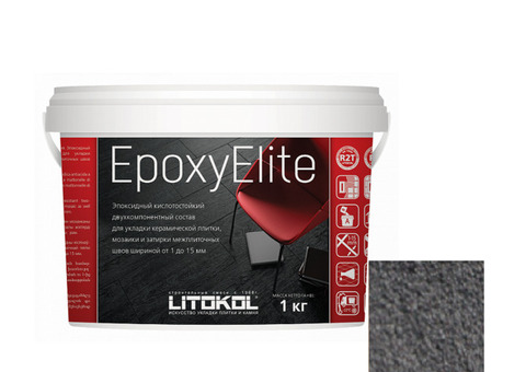 Затирка эпоксидная для швов Litokol Epoxyelite E.06 мокрый асфальт 1 кг