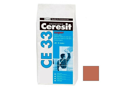Затирка цементная для узких швов Ceresit СЕ33 Super терра 2 кг