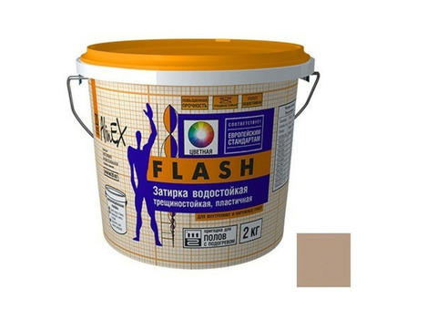 Затирка цементная для швов Alinex Flash светло-коричневая 2 кг